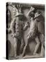 Roman Civilization, Relief with Scenes of Gladiatorial Combat and Games-null-Stretched Canvas