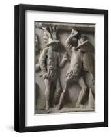 Roman Civilization, Relief with Scenes of Gladiatorial Combat and Games-null-Framed Giclee Print