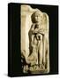 Roman Civilization, Stele Depicting Child and Rooster, from Bordeaux, France-null-Stretched Canvas