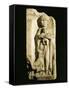 Roman Civilization, Stele Depicting Child and Rooster, from Bordeaux, France-null-Framed Stretched Canvas