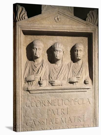 Roman Civilization, Stele of Cornelii Family from Rome-null-Stretched Canvas