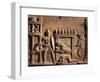 Roman Civilization, Terracotta Relief Depicting Hunting Scene in Circus-null-Framed Giclee Print