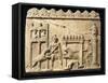 Roman Civilization, Terracotta Relief Depicting Lions and Gladiators Fighting in Circus-null-Framed Stretched Canvas