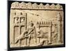 Roman Civilization, Terracotta Relief Depicting Lions and Gladiators Fighting in Circus-null-Mounted Giclee Print