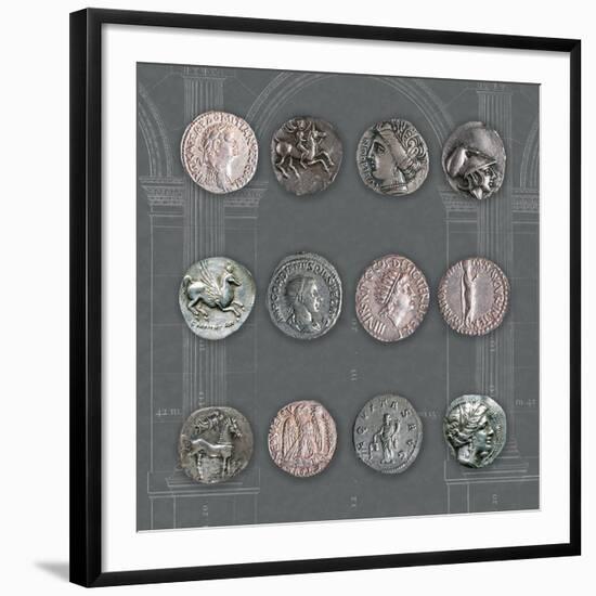 Roman Coins II-The Vintage Collection-Framed Giclee Print