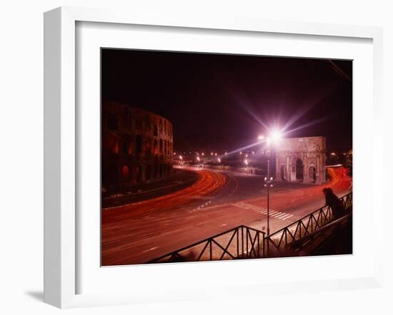 Roman Colosseum and Arch of Constantine-null-Framed Photographic Print