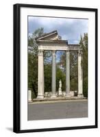 Roman Column and Lintel Structure, Villa Borghese Park, Rome, Lazio, Italy-James Emmerson-Framed Photographic Print