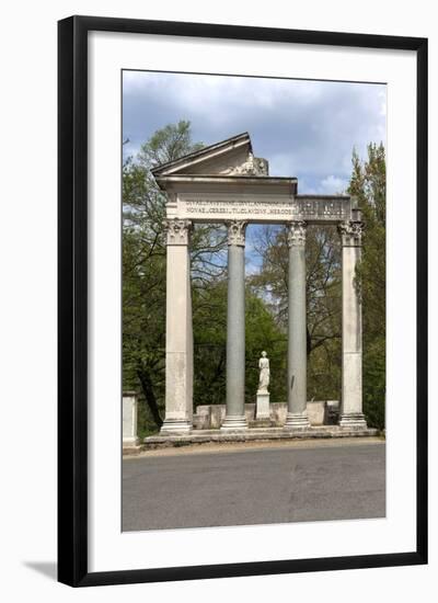 Roman Column and Lintel Structure, Villa Borghese Park, Rome, Lazio, Italy-James Emmerson-Framed Photographic Print