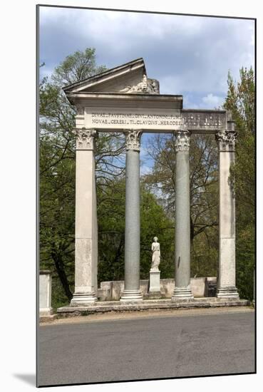 Roman Column and Lintel Structure, Villa Borghese Park, Rome, Lazio, Italy-James Emmerson-Mounted Photographic Print