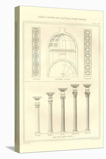 Roman Columns and Dome Ceiling-Richard Brown-Stretched Canvas