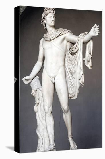 Roman Copy of Apollo Belvedere-Leochares-Stretched Canvas