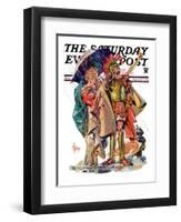 "Roman Costumes," Saturday Evening Post Cover, March 10, 1934-Joseph Christian Leyendecker-Framed Premium Giclee Print