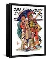 "Roman Costumes," Saturday Evening Post Cover, March 10, 1934-Joseph Christian Leyendecker-Framed Stretched Canvas