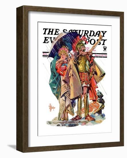 "Roman Costumes," Saturday Evening Post Cover, March 10, 1934-Joseph Christian Leyendecker-Framed Giclee Print