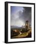 Roman Countryside with Oxen-Hendrik Voogd-Framed Giclee Print