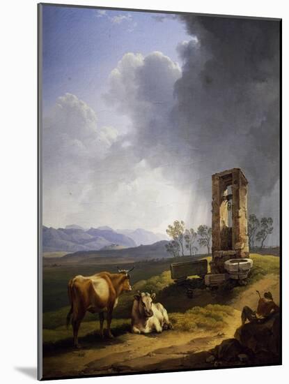 Roman Countryside with Oxen-Hendrik Voogd-Mounted Giclee Print