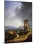 Roman Countryside with Oxen-Hendrik Voogd-Mounted Giclee Print