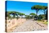 Roman Decumanus, Ostia Antica archaeological site, Ostia, Rome province, Latium (Lazio), Italy-Nico Tondini-Stretched Canvas