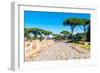 Roman Decumanus, Ostia Antica archaeological site, Ostia, Rome province, Latium (Lazio), Italy-Nico Tondini-Framed Photographic Print