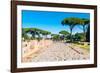 Roman Decumanus, Ostia Antica archaeological site, Ostia, Rome province, Latium (Lazio), Italy-Nico Tondini-Framed Photographic Print