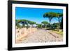 Roman Decumanus, Ostia Antica archaeological site, Ostia, Rome province, Latium (Lazio), Italy-Nico Tondini-Framed Photographic Print