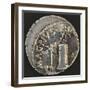 Roman Denarius of Sextus Pompey Depicting Galley Ship with Banner in Front of Messina Lighthouse-null-Framed Giclee Print