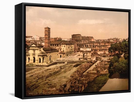 Roman Forum, 1890s-Science Source-Framed Stretched Canvas