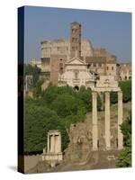 Roman Forum and Colosseum, Rome, Lazio, Italy, Europe-Gavin Hellier-Stretched Canvas