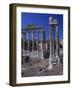 Roman Forum, at Left, Temple of Saturn, C. 300 Ad. Vespasian's Temple, C. 100 AD-null-Framed Photo