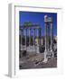 Roman Forum, at Left, Temple of Saturn, C. 300 Ad. Vespasian's Temple, C. 100 AD-null-Framed Photo