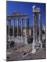 Roman Forum, at Left, Temple of Saturn, C. 300 Ad. Vespasian's Temple, C. 100 AD-null-Mounted Photo