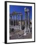 Roman Forum, at Left, Temple of Saturn, C. 300 Ad. Vespasian's Temple, C. 100 AD-null-Framed Photo