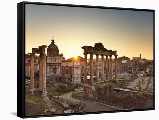 Roman Forum, Rome, Lazio, Italy, Europe-Francesco Iacobelli-Framed Stretched Canvas