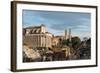 Roman Forum, UNESCO World Heritage Site, and the Palatine Hill, Rome, Lazio, Italy, Europe-Carlo Morucchio-Framed Photographic Print