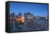 Roman Forum (Unesco World Heritage Site) at Dusk, Rome, Lazio, Italy-Ian Trower-Framed Stretched Canvas