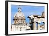 Roman Forum with Temple of Saturn, and the Dome of Santi Luca E Martina Behind, Rome, Lazio, Italy-Nico Tondini-Framed Photographic Print