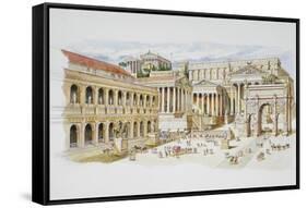 Roman Forum-Italian School-Framed Stretched Canvas