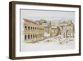 Roman Forum-Italian School-Framed Giclee Print