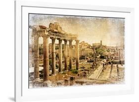 Roman Forums - Artistic Retro Styled Picture-Maugli-l-Framed Art Print