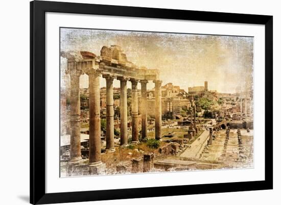 Roman Forums - Artistic Retro Styled Picture-Maugli-l-Framed Art Print