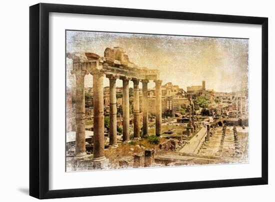 Roman Forums - Artistic Retro Styled Picture-Maugli-l-Framed Art Print