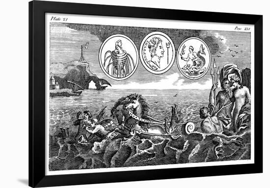 Roman God Neptune, 18th Century-null-Framed Giclee Print