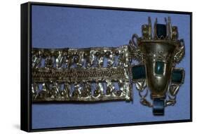 Roman gold bracelet set with glass imitating emeralds, 1st century-Unknown-Framed Stretched Canvas