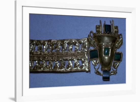 Roman gold bracelet set with glass imitating emeralds, 1st century-Unknown-Framed Giclee Print
