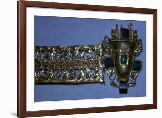 Roman gold bracelet set with glass imitating emeralds, 1st century-Unknown-Framed Giclee Print