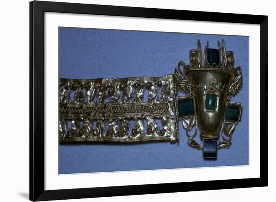 Roman gold bracelet set with glass imitating emeralds, 1st century-Unknown-Framed Giclee Print