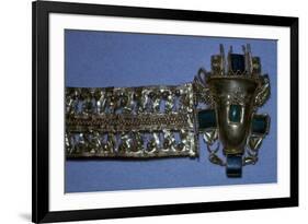 Roman gold bracelet set with glass imitating emeralds, 1st century-Unknown-Framed Giclee Print