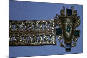 Roman gold bracelet set with glass imitating emeralds, 1st century-Unknown-Mounted Giclee Print