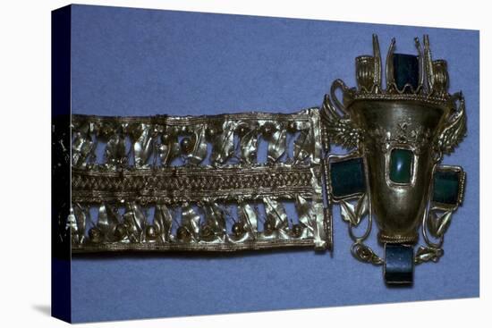 Roman gold bracelet set with glass imitating emeralds, 1st century-Unknown-Stretched Canvas