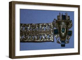 Roman gold bracelet set with glass imitating emeralds, 1st century-Unknown-Framed Giclee Print